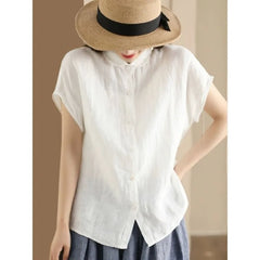 Short-Sleeve Plain Shirt