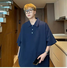 Short-Sleeve Plain Polo Shirt