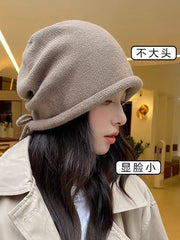 Plain Bowknot Beanie