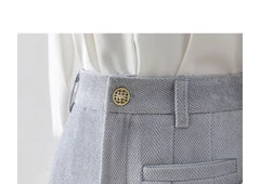 High Waist Plain Pleated Mini A-Line Skirt