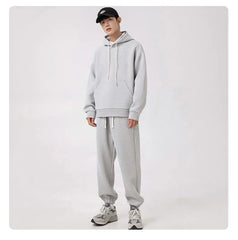 Couple Matching Set: Plain Hoodie + Sweatpants