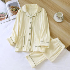 Couple Matching Contrast Trim Pajama Set