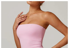 Plain Crop Sports Tube Top