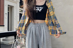 Drawstring Waist Baggy Sweatpants