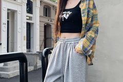 Drawstring Waist Baggy Sweatpants
