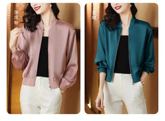 Plain Zip Bomber Jacket