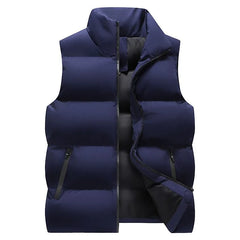 Mock Neck Zip-Up Puffer Vest