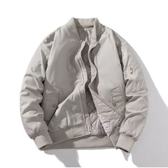 Plain Zip Bomber Jacket