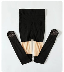 [L-XL] Mock Two-Piece Two Tone Tights