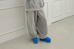 Unisex Washed Loose-Fit Zip-Up Hooded Jacket