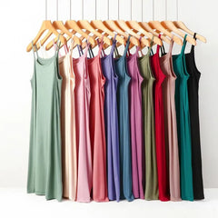 [XL-8XL] Plain Slip Dress