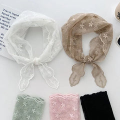 Lace Trim Triangle Bandana