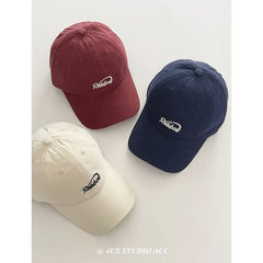 Lettering Embroidered Baseball Cap