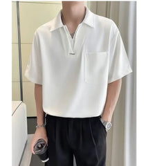 Short-Sleeve Plain Polo Shirt