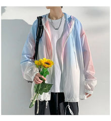 Gradient Hood Zip Windbreaker