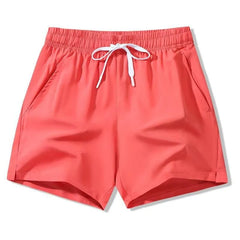 Drawstring Waist Plain Shorts