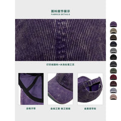 Corduroy Plain Cap