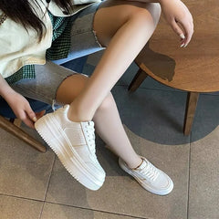 Platform Plain Lace Up Sneakers