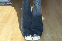 Low Rise Washed Slim-Fit Boot-Cut Jeans
