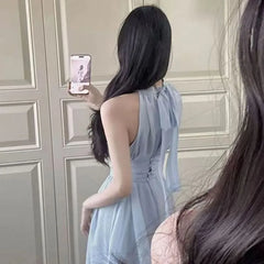 Sleeveless Plain Midi A-Line Dress