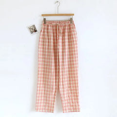 Drawstring Waist Plaid Lounge Pants