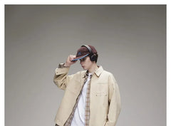 Washed Overfit Polo Jacket