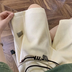 Drawstring Waist Bermuda Sweat Shorts