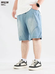 Mid Rise Washed Denim Shorts