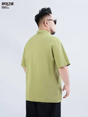 Short-Sleeve Plain Polo Top