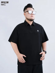 Short-Sleeve Plain Polo Top