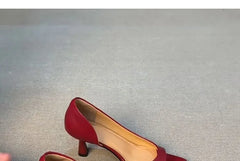 Kitten Heel Square Toe D'Orsay Sandals