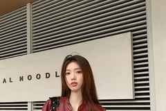 Faux Leather Zip-Up Crop Jacket