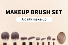 Set of 11: Makeup Brush + Makeup Blender Beauty Sponge + Triangle Powder Puff