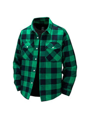 Long-Sleeve Plaid Button-Up Shirt