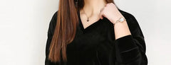 V-Neck Plain Velvet Sweatshirt