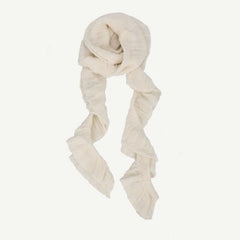 Shirred Knit Narrow Scarf