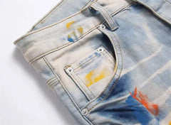 High Waist Washed Slim Fit Jeans