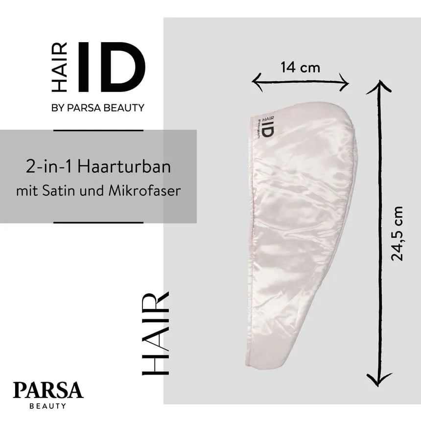 2-in-1 Microfiber & Satin Hair Turban