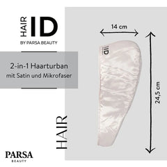 2-in-1 Microfiber & Satin Hair Turban