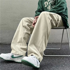 Low Rise Plain Straight Leg Cargo Pants