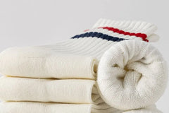 Set of 4 Pairs: Striped Ribbed Socks