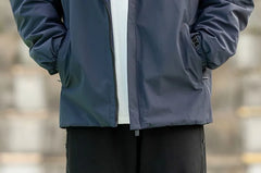 Plus Size Hooded Plain Puffer Jacket