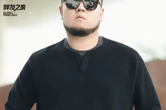 Plus Size Crew Neck Plain Sweatshirt