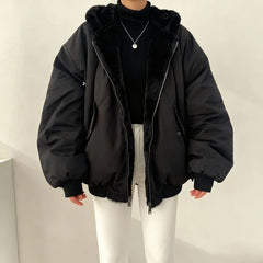 Hooded Fleece-Lined Zip Jacket