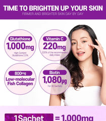 Glutathione White Small Molecule Collagen C Biotin Bundle Set
