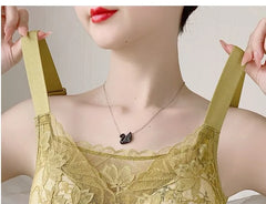 [90B - 105D]Plus Size Plain Lace Wireless Bra