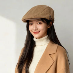 Corduroy Plain Newsboy Cap