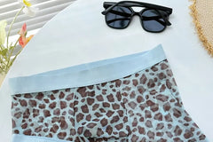 Couple Matching Set: Leopard Print Mesh Panty + Boxer Brief