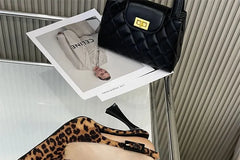 High Heel Pointed Toe Leopard Print Faux Suede Slingback Sandals