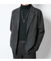 Plain Single-Breasted Blazer